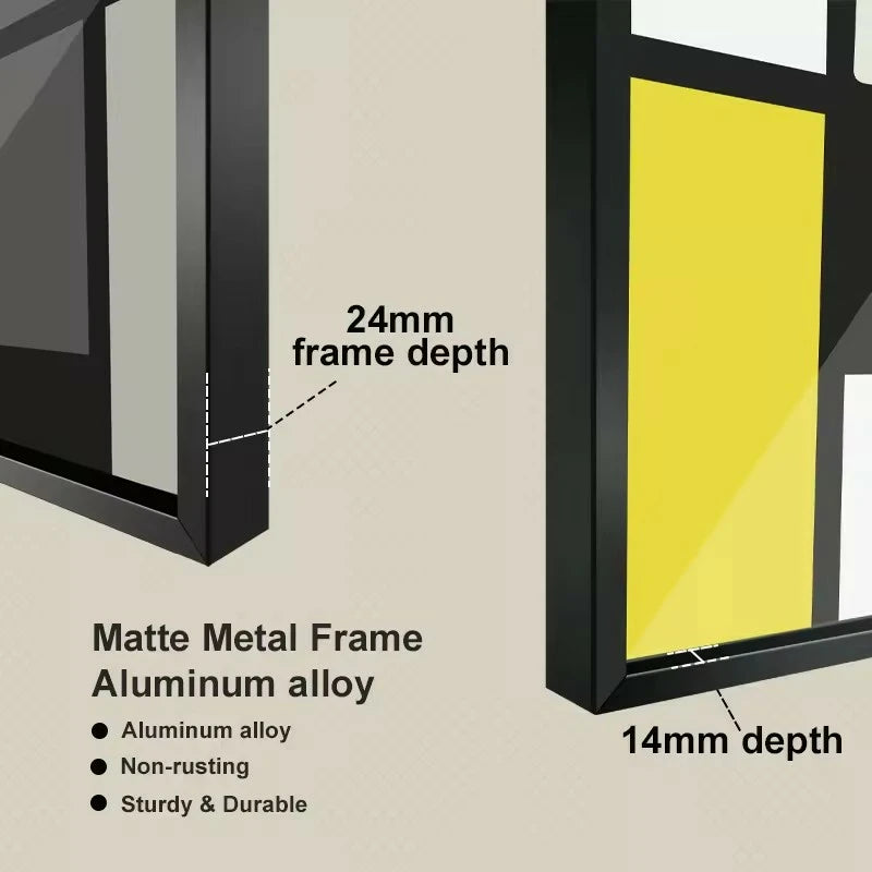 Tempered bathroom frame mirror without lights