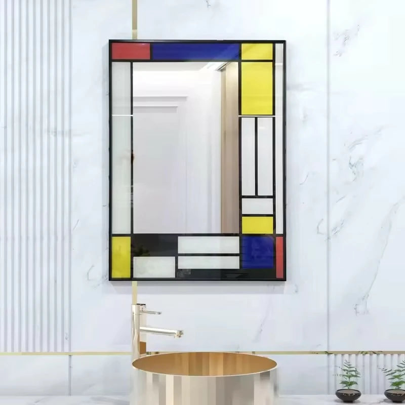 Colorful Personality Bathroom Tempered Glass Mirrors