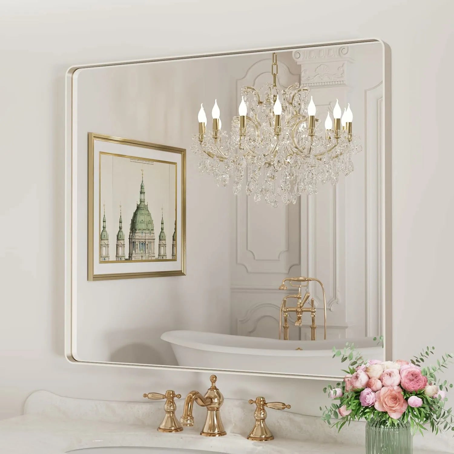 Silver Frame Mirror