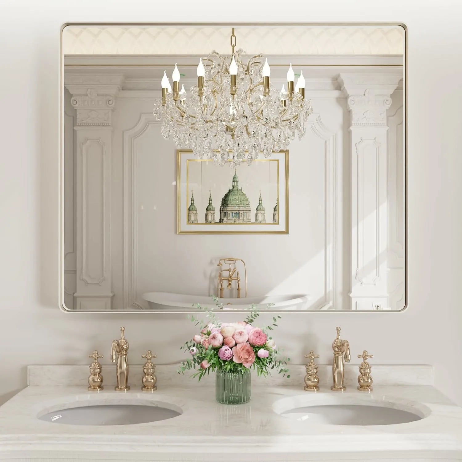 Silver Frame Mirror