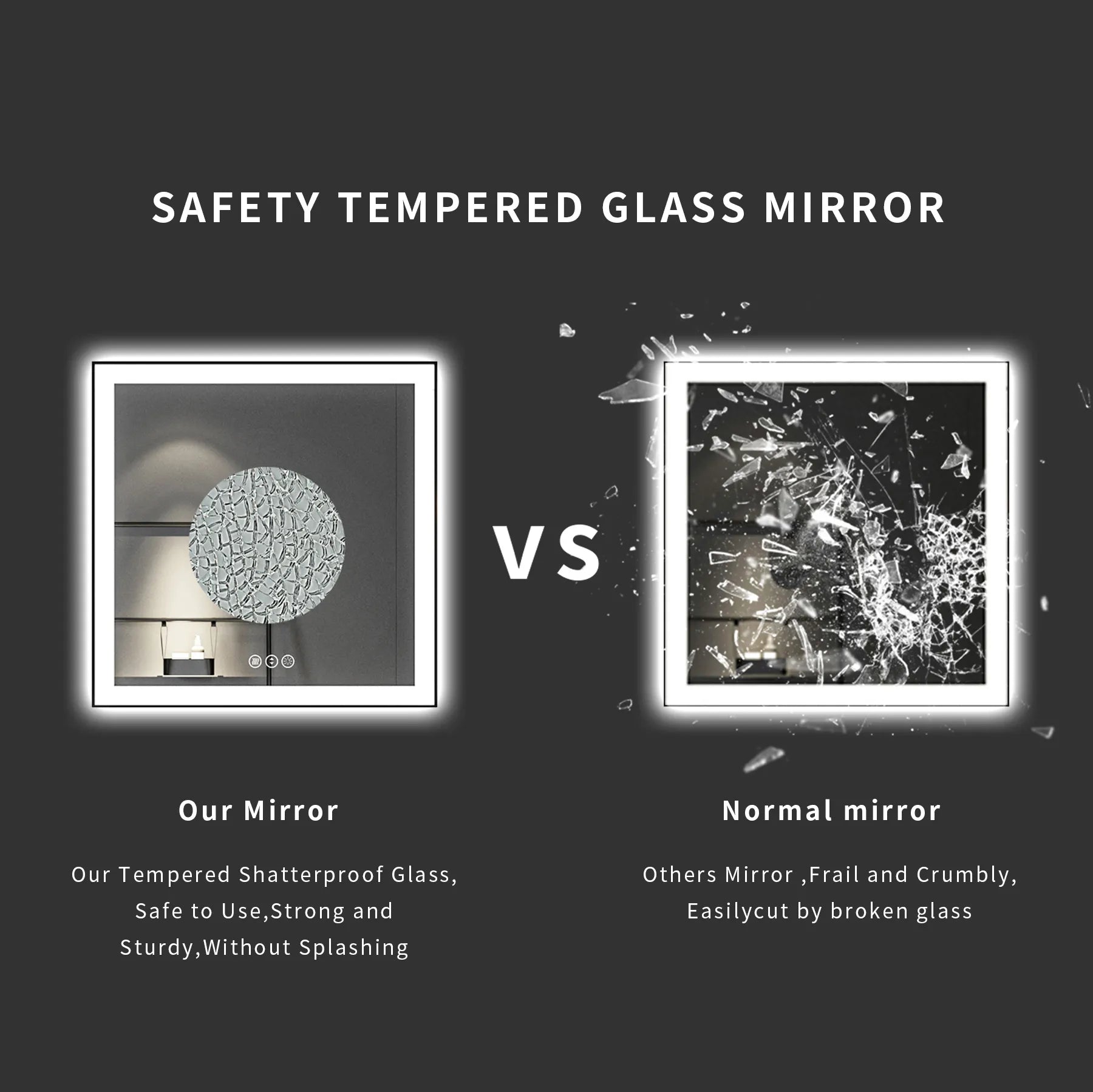 New Model Vanity Mirror With Anti-Fog LED Light Mirror