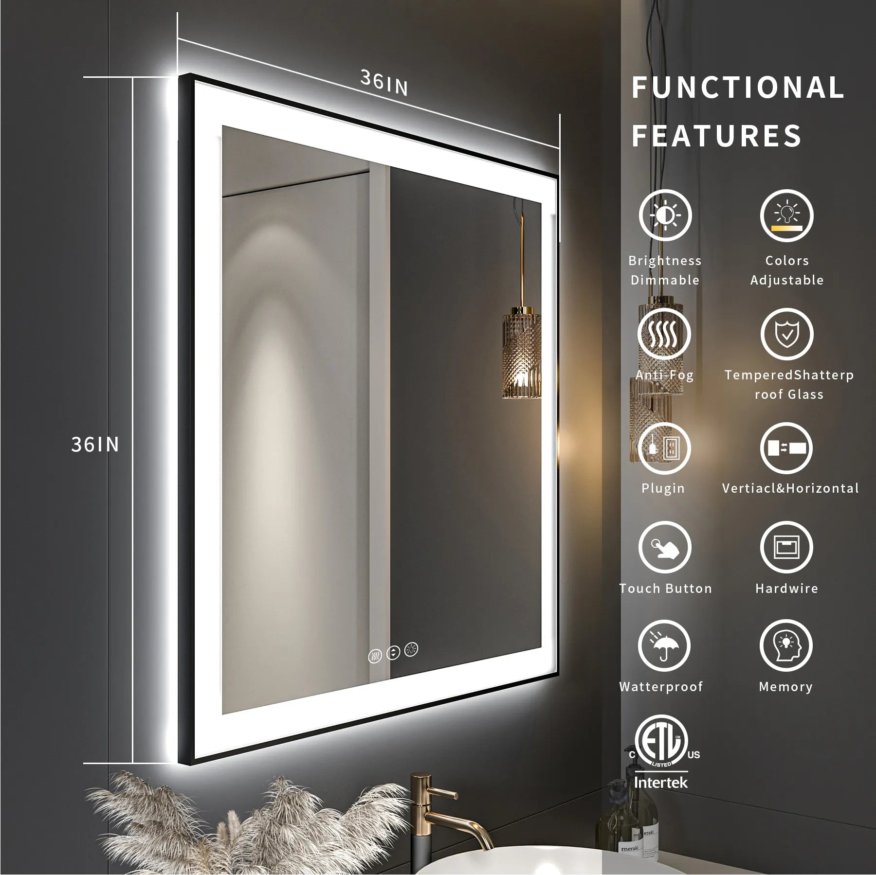 New Model Vanity Mirror With Anti-Fog LED Light Mirror