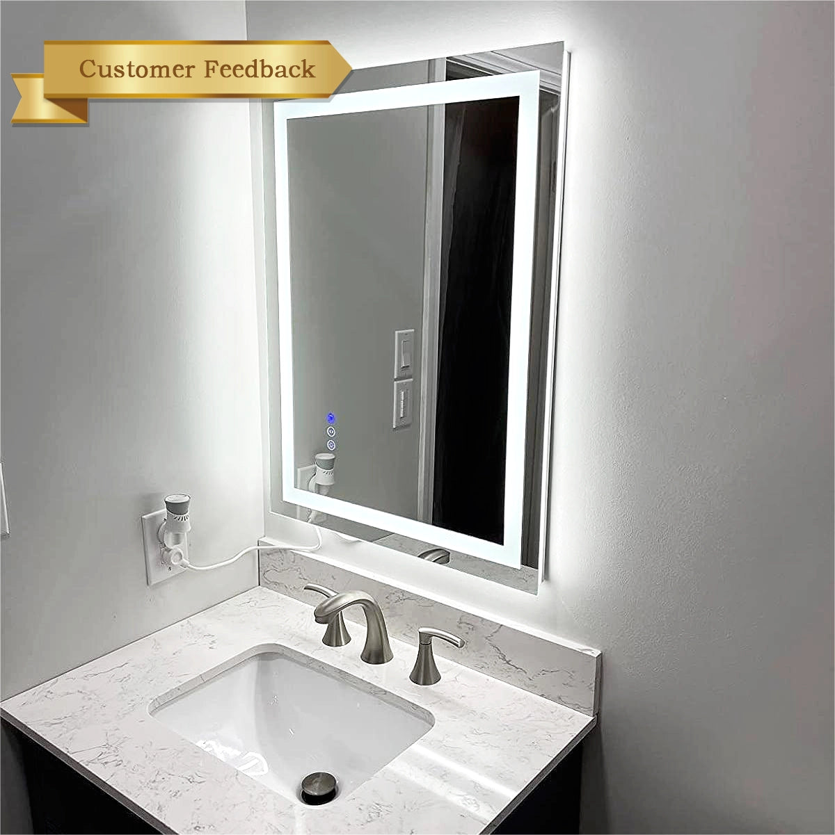 Backlit + Front Lit LED Bathroom Mirror